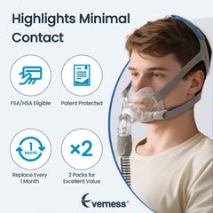 Everness easy-clean cushion supports CPAP maintenance after sessions