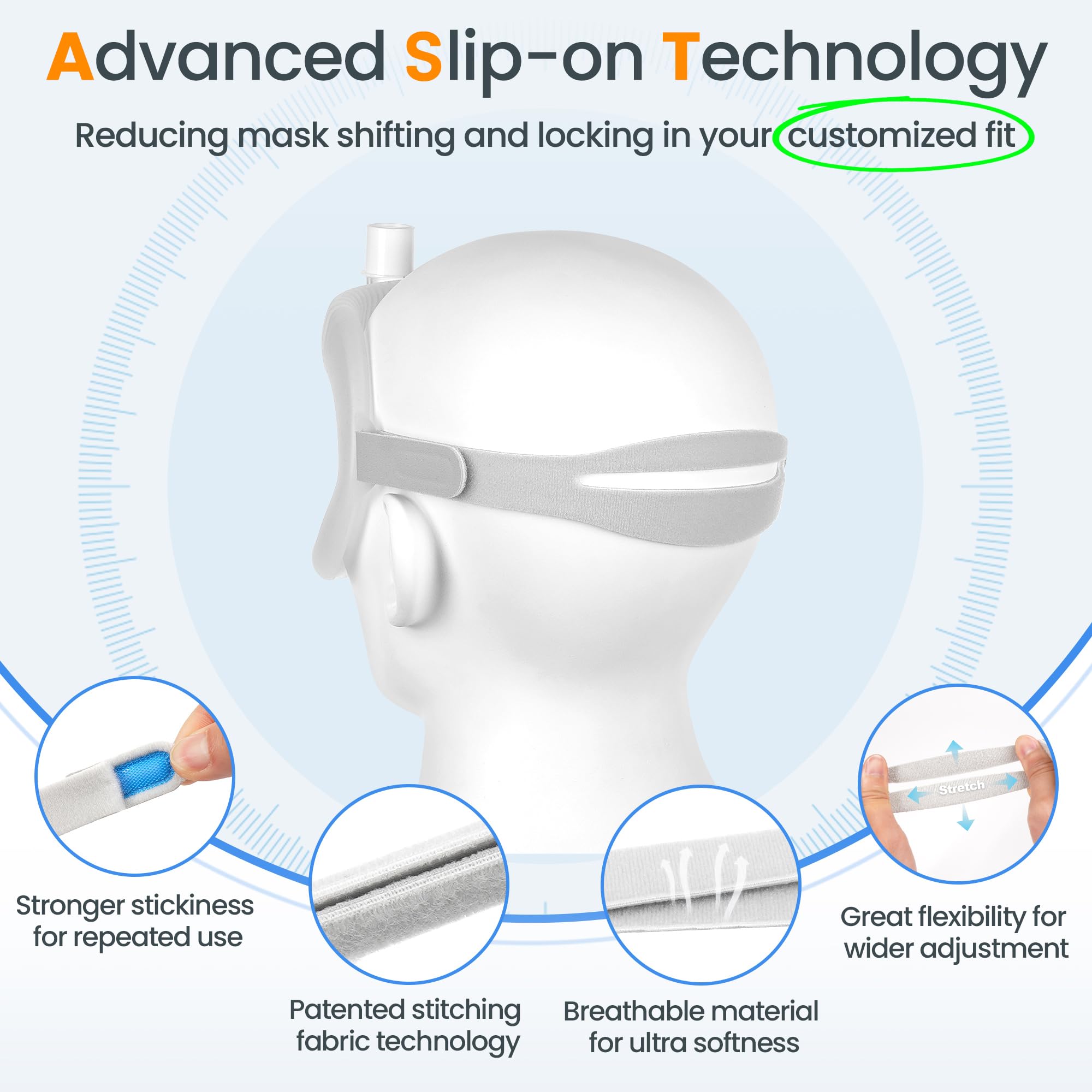 Everness slip-on headgear for N30i simplifies setup and quick adjustments.