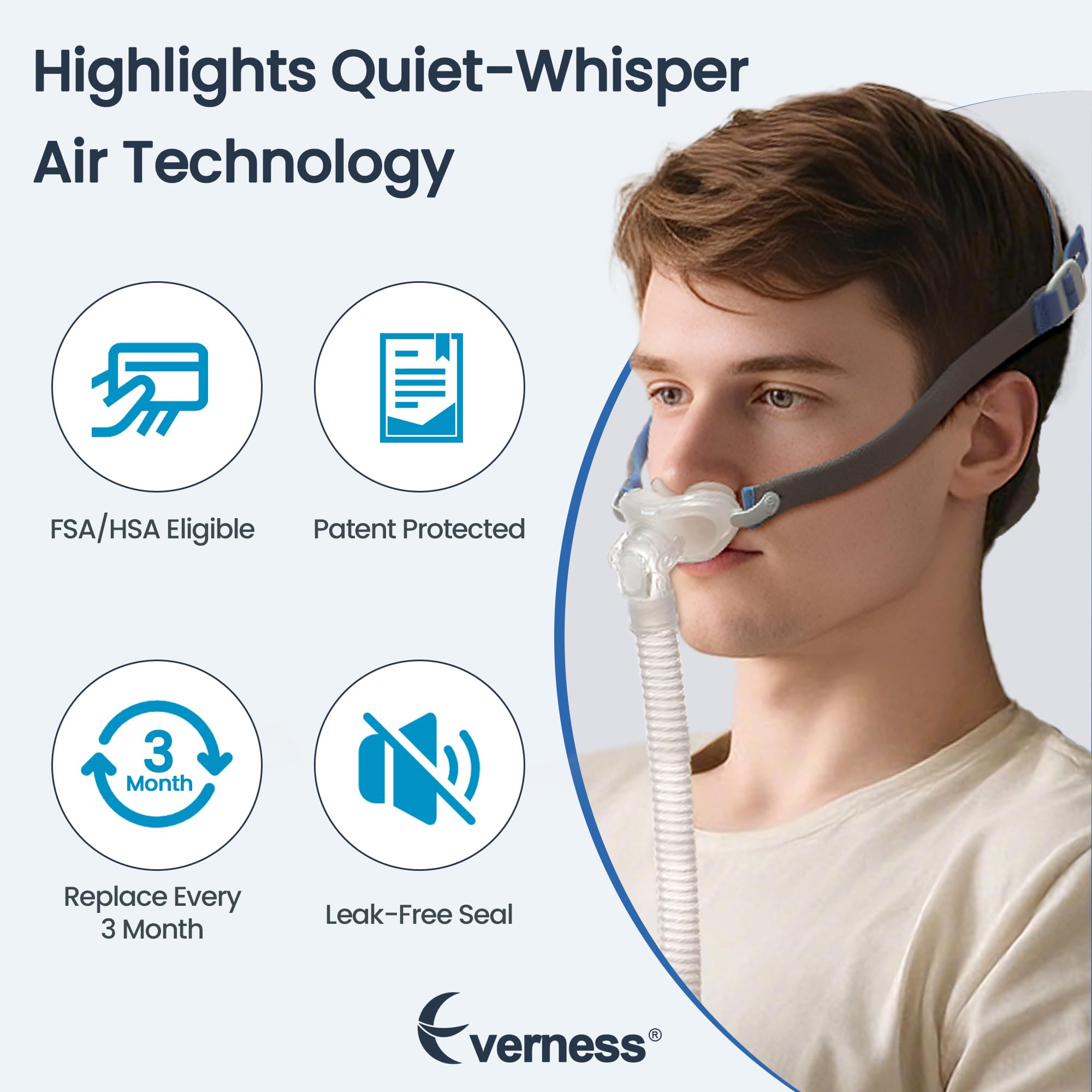 Everness patent-backed design indicates reliable, premium CPAP accessories