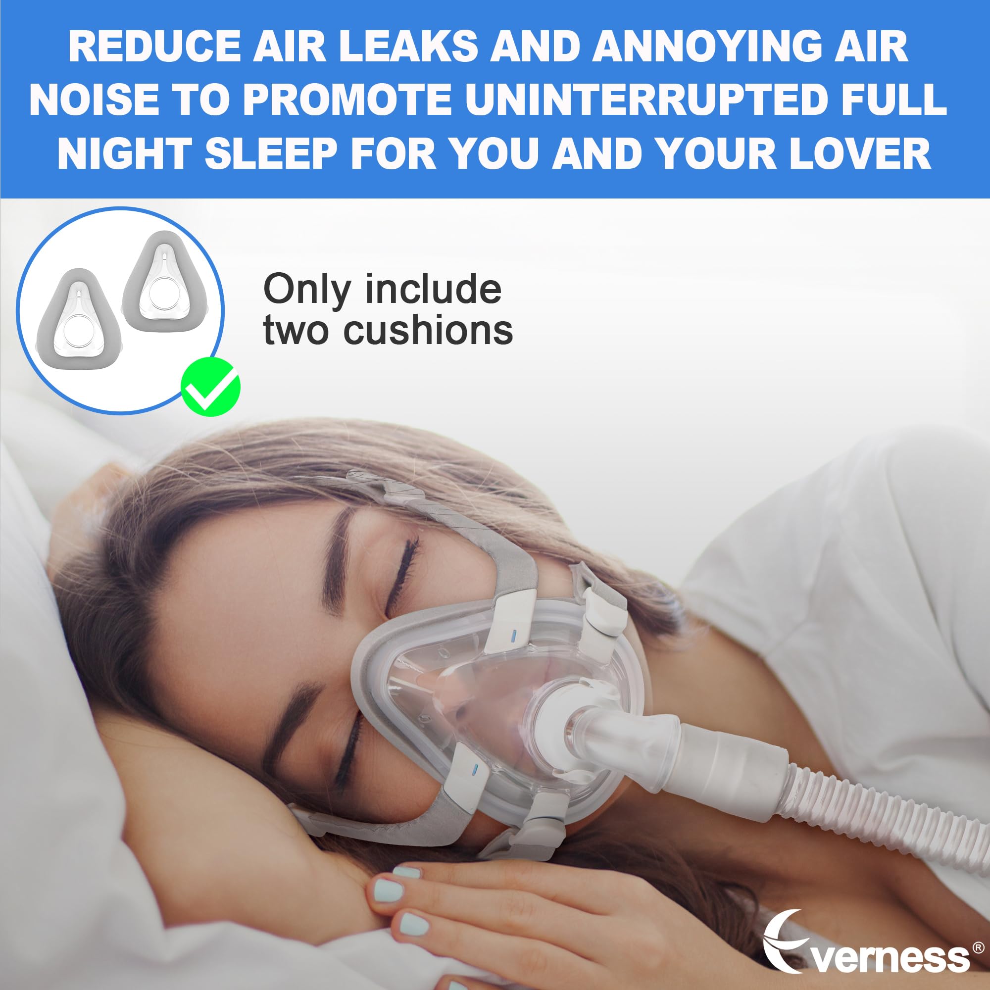Everness soft foam and silicone combo cushion delivers comfortable wear and effective isolation.
