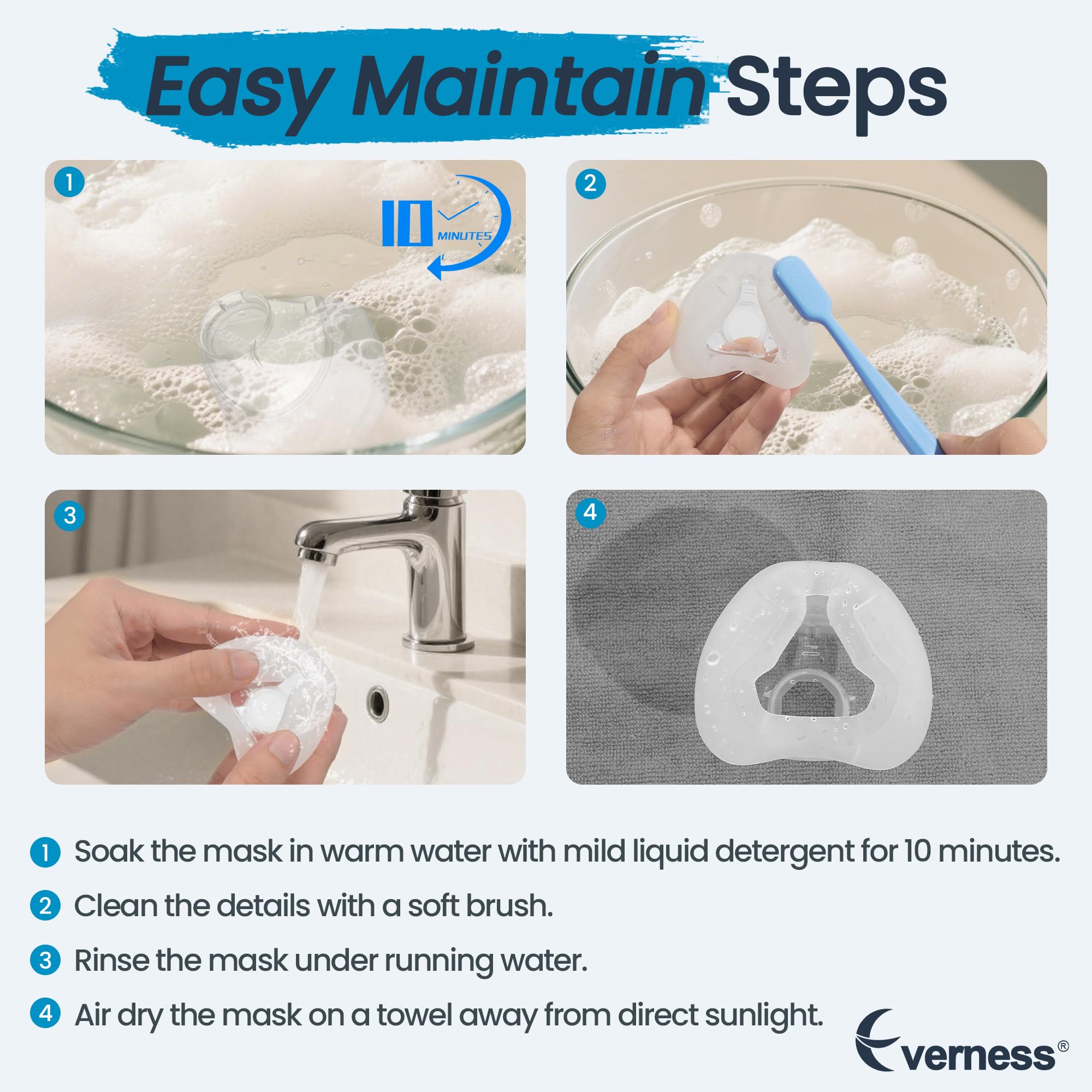 Everness soft silicone cushion for Airfit N20 Large delivers gentle contact.