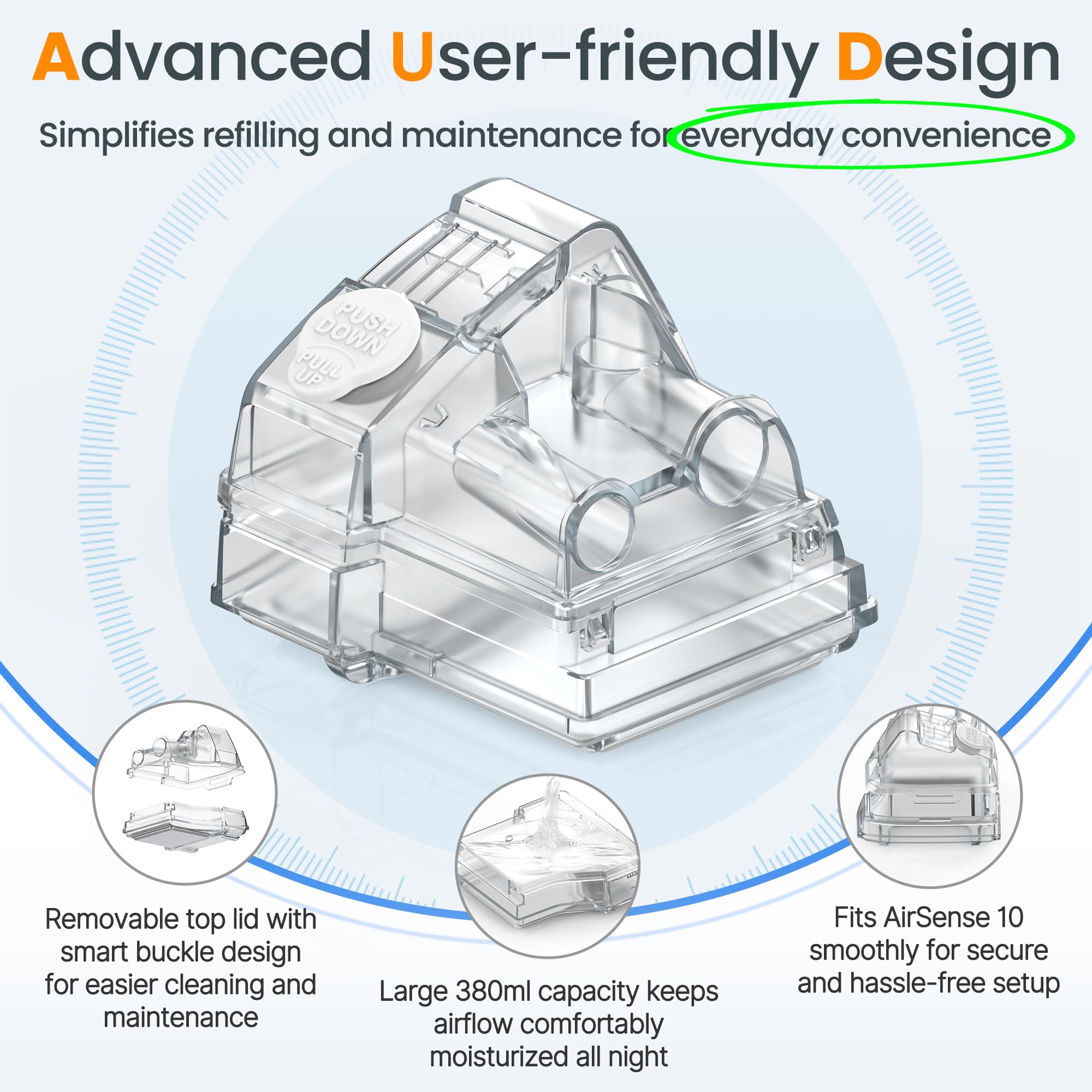 Everness water chamber optimized airflow channel for smoother humidification