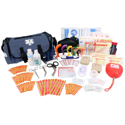 EverOne emergency response trauma kit front view with quick-access pockets.