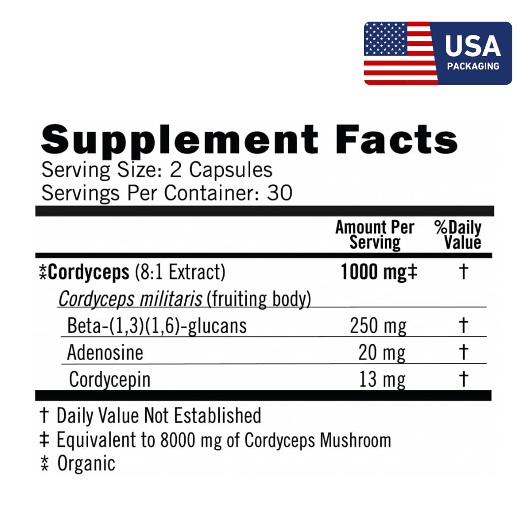 Eversio Cordyceps 500mg capsules for daily stamina.