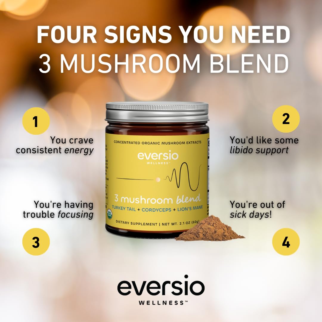 Eversio Wellness Lion’s Mane dual extract close-up supports mental clarity