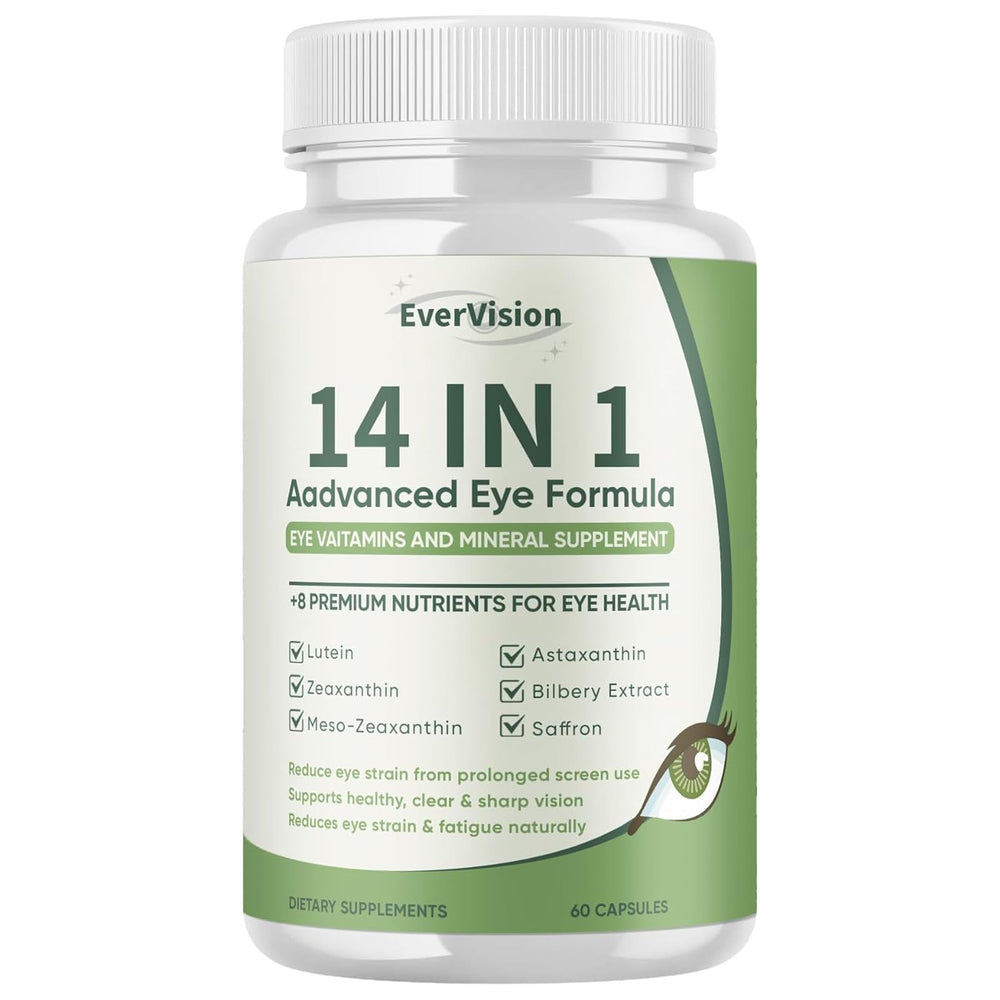 EverVISION 14-in-1 eye support bottle for daily ocular wellness.