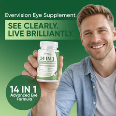 EverVISION bottle with label showcasing 60 capsules for adults and seniors.