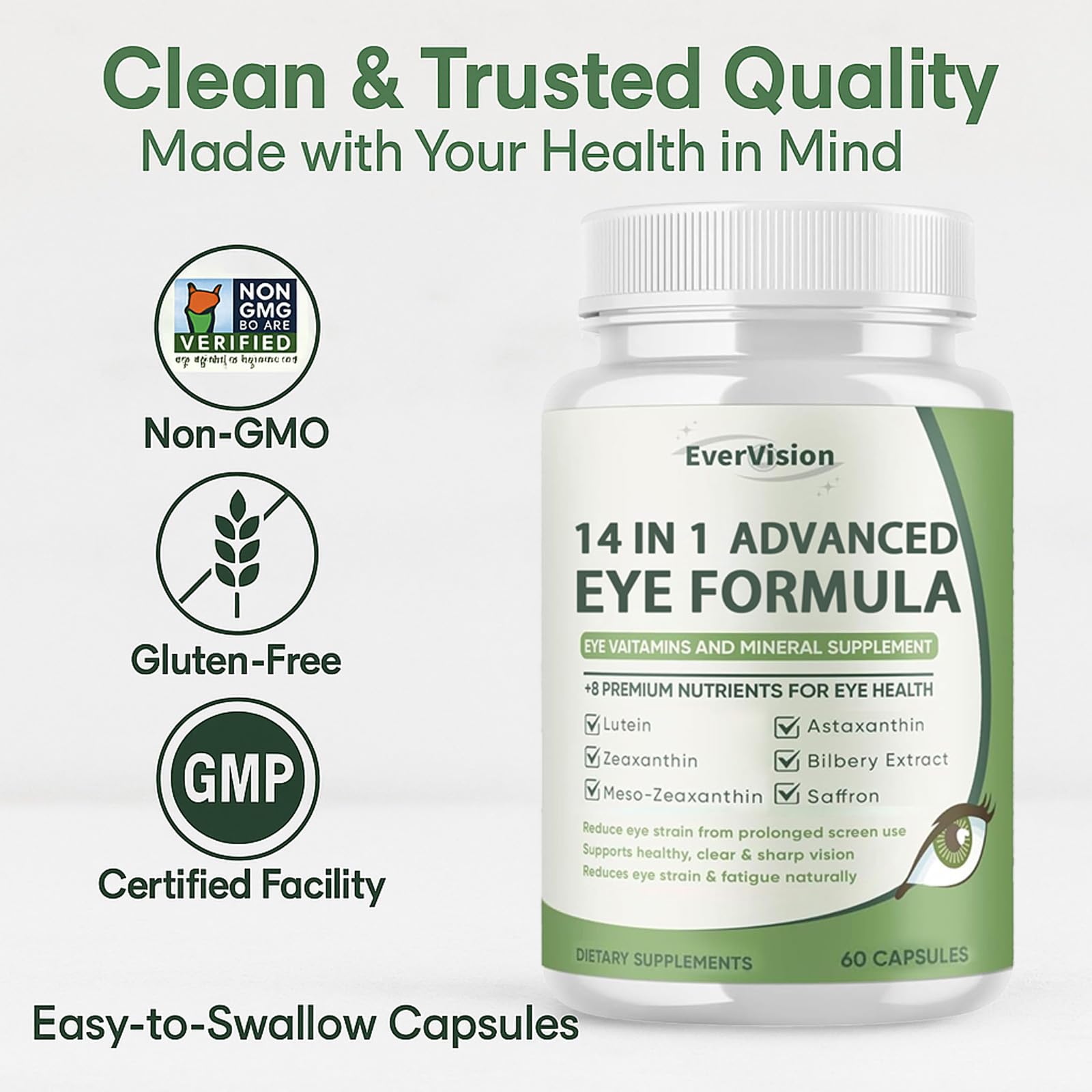 EverVision daily-dose capsule facilitates a simple routine for ongoing eye support.