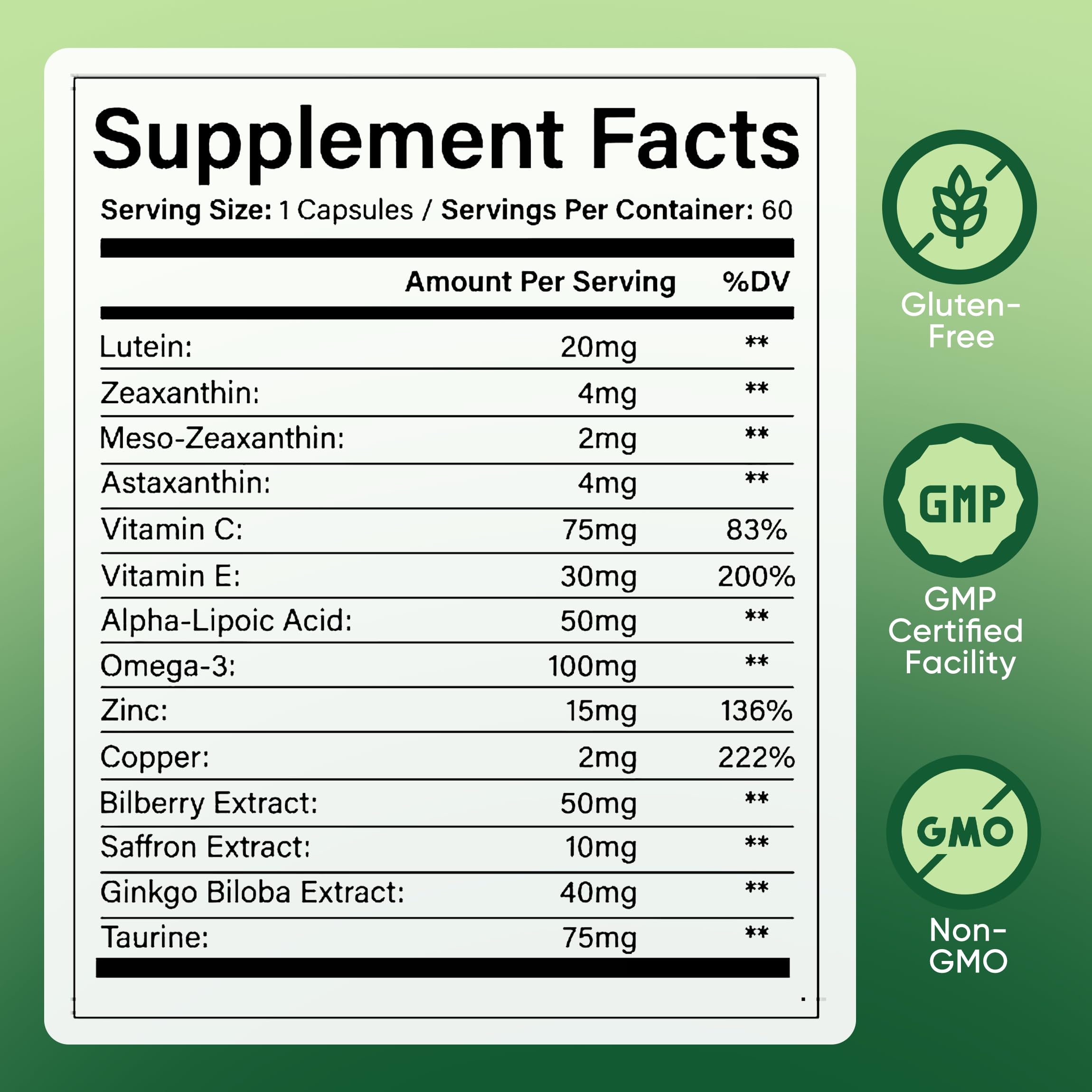 EverVISION eye supplement capsules close-up highlighting lutein and zeaxanthin.