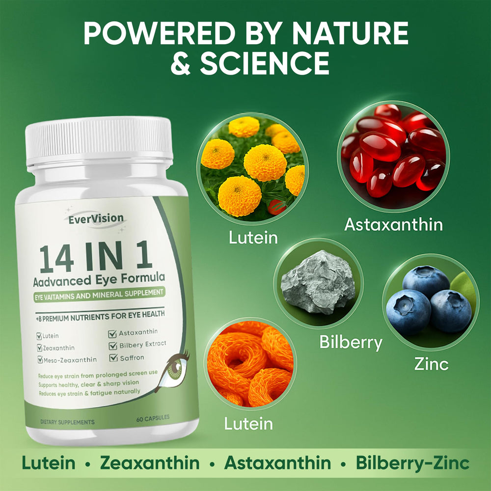 EverVISION lutein zeaxanthin capsules for macular support.
