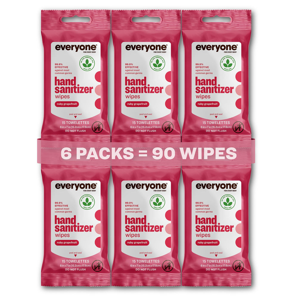 Everyone Ruby Grapefruit wipes pack front for on-the-go cleansing