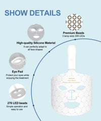 EVFOFO 7Color LED mask on cheeks for balanced skin tone routine.