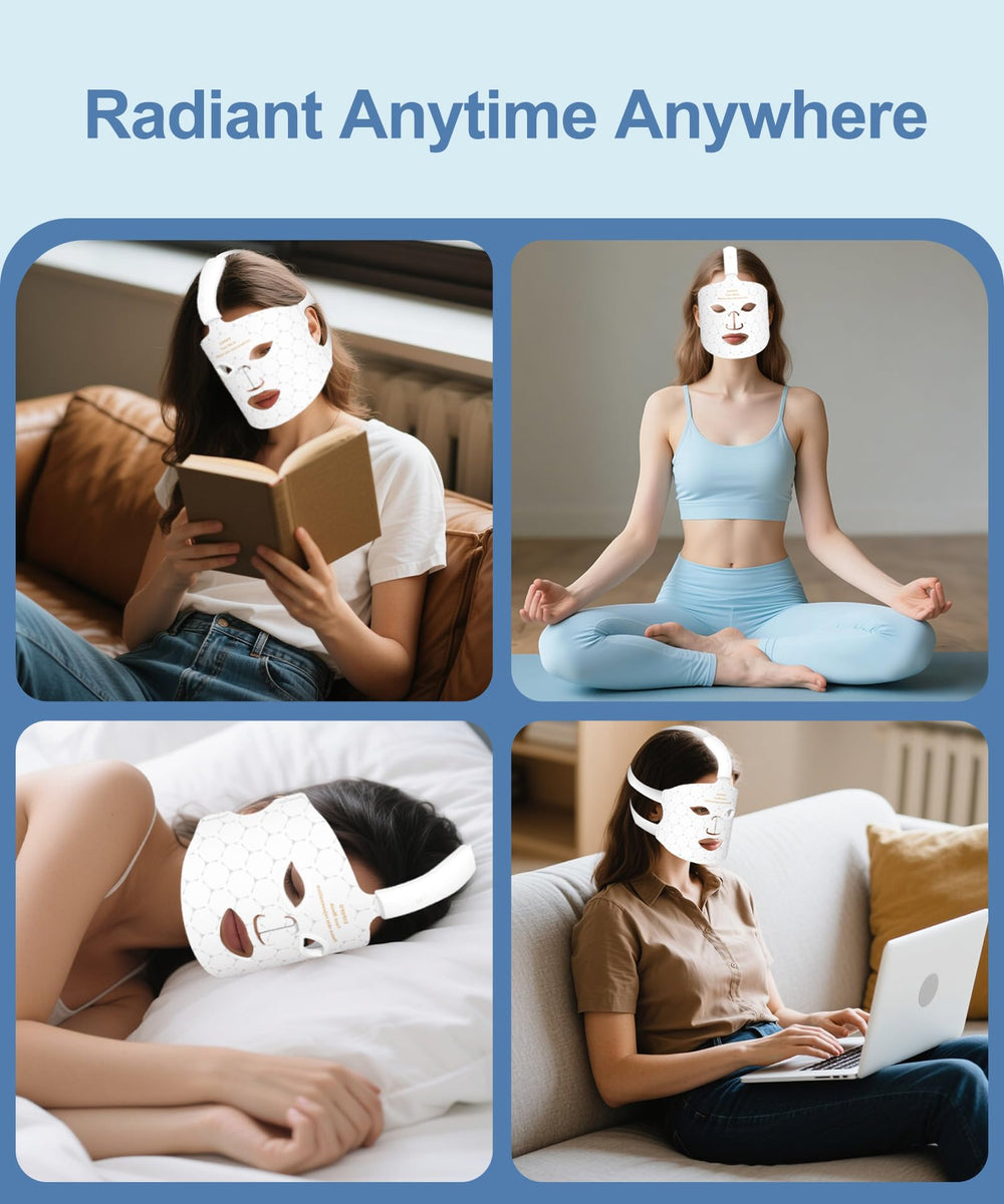 EVFOFO 7Color LED mask on chest for extended body care.