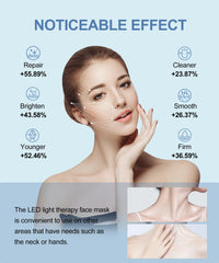 EVFOFO 7Color LED mask on chin highlighting jawline routine.