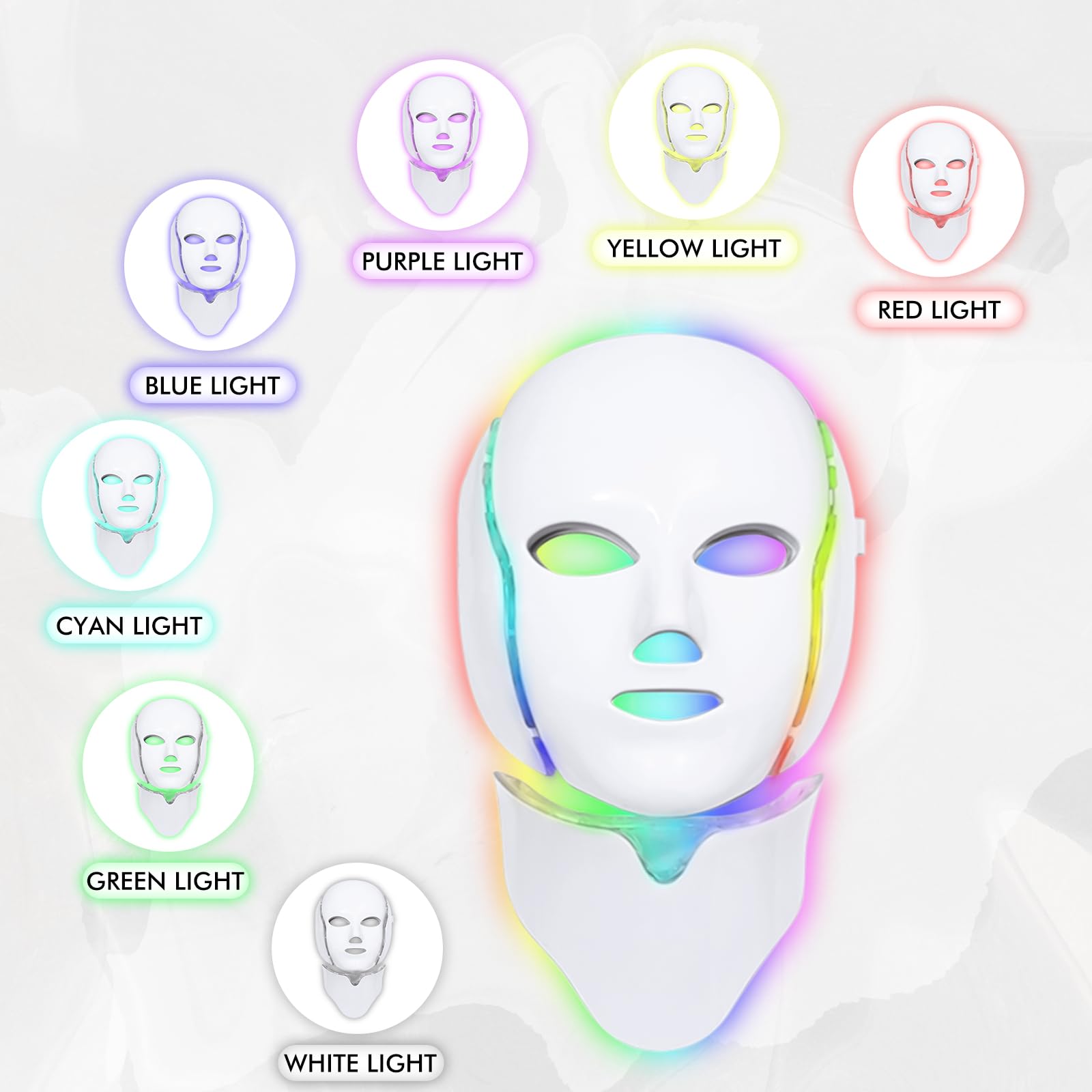 EVFOFO red light mask LED array detail ensures even light distribution