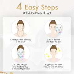EVFOFO red light mask with power cord for reliable at-home sessions