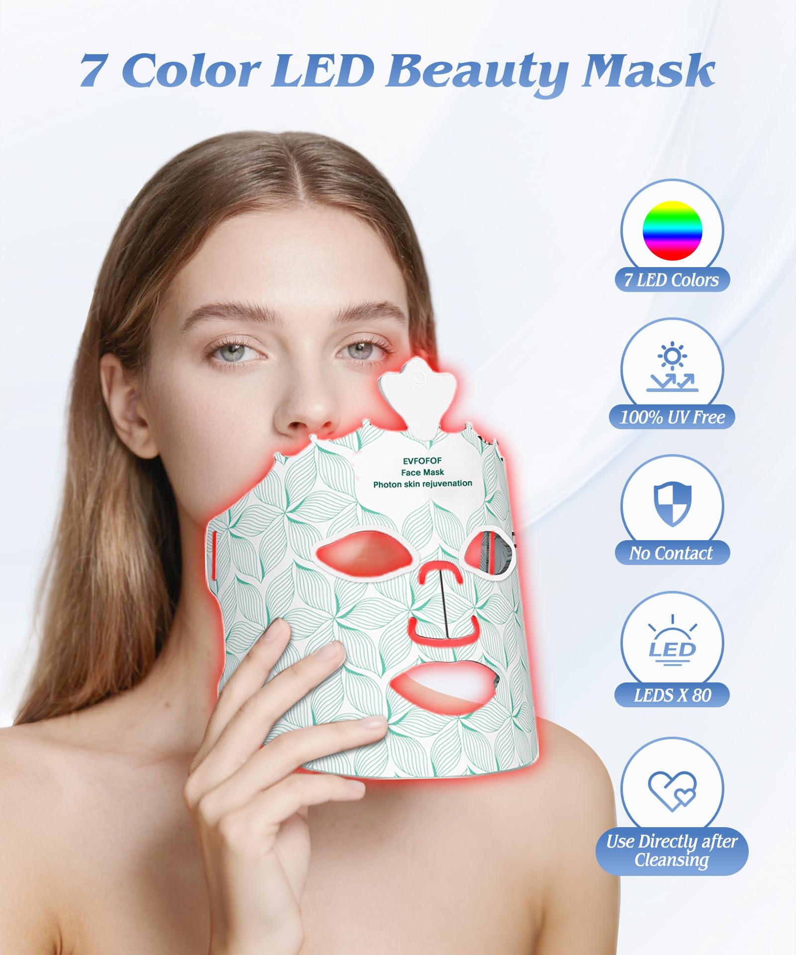 EVFOFO wireless green silicone mask side profile for comfortable wear