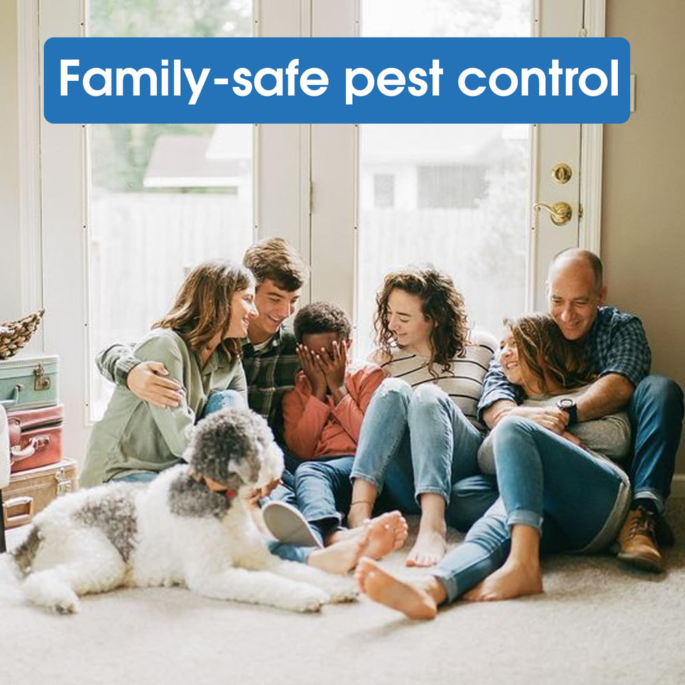 Cedar Oil Industries Evictor used around pets for safer indoor pest control.