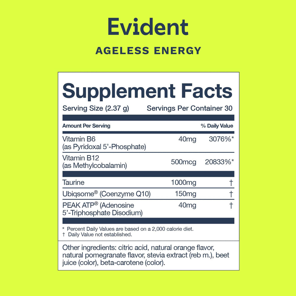 Ingrediente Taurine en Ageless Energy para energía suave durante el ejercicio