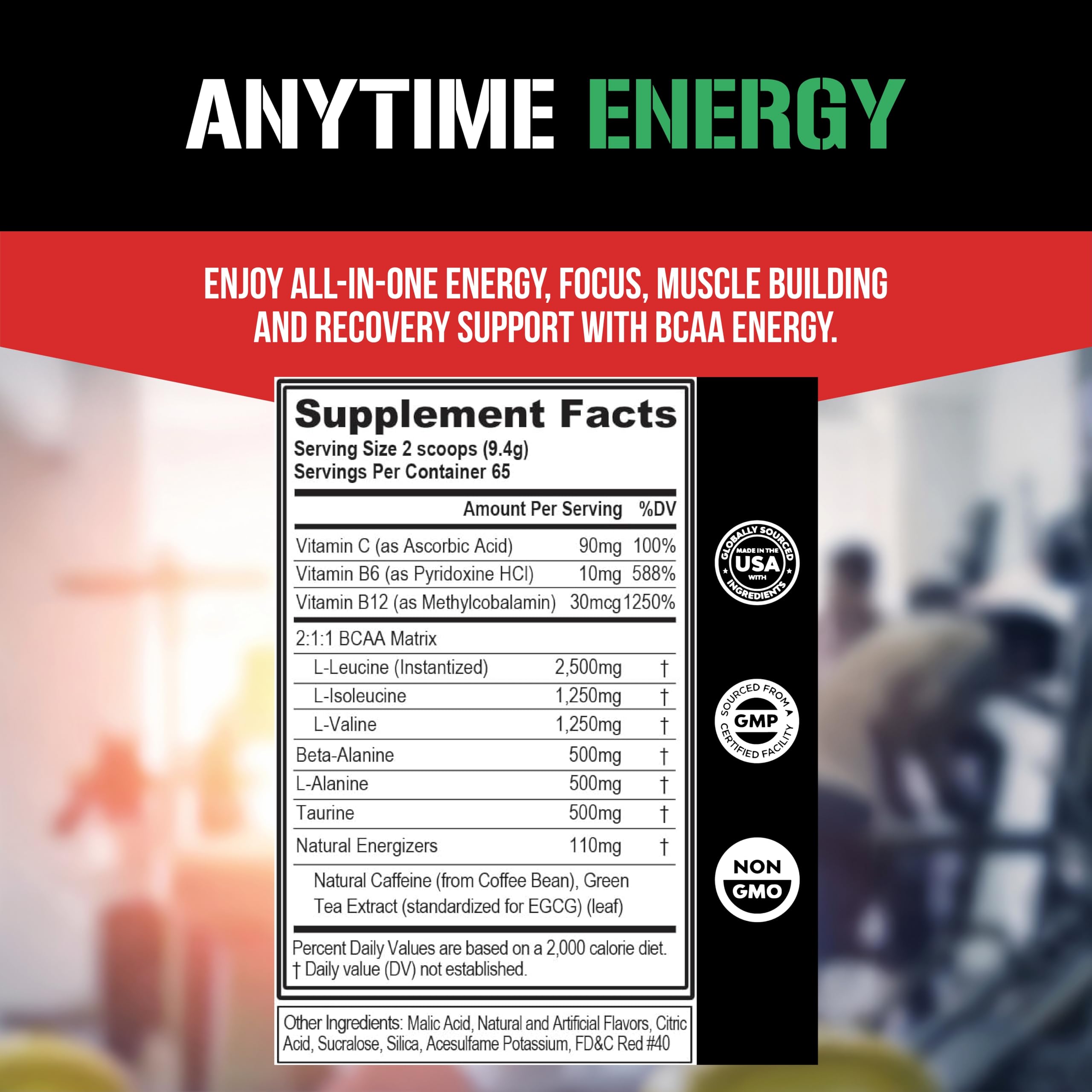 EVL BCAAs preworkout mix ready to dissolve for quick energy.