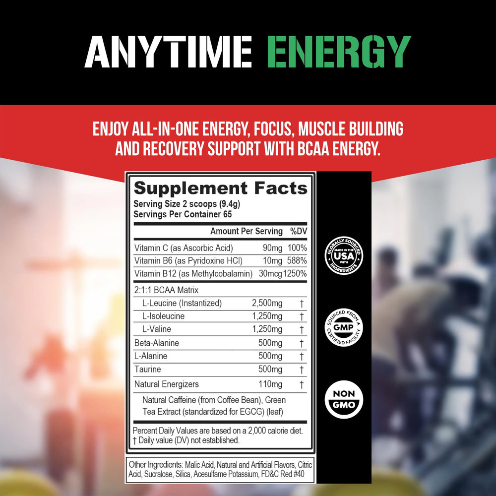 EVL BCAAs preworkout mix ready to dissolve for quick energy.