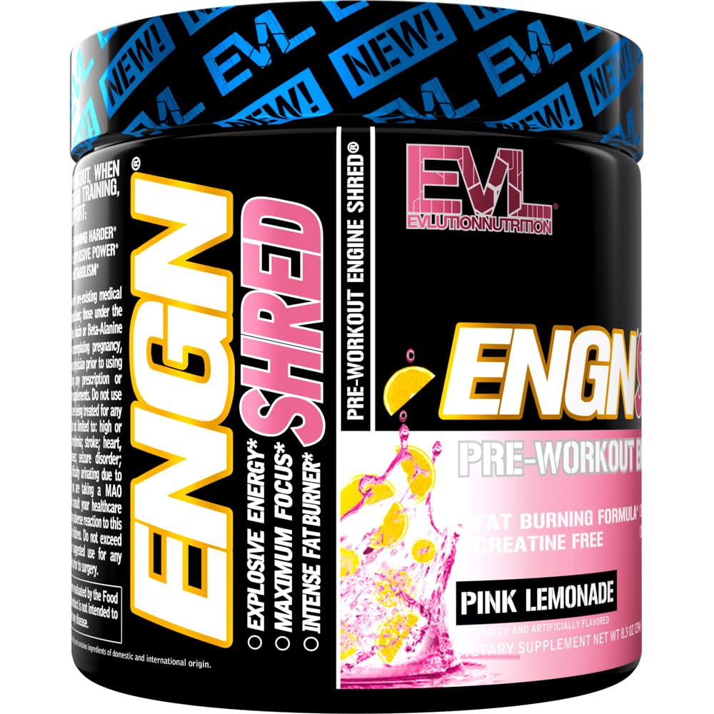 EVL logo on the pre-workout tub signaling trusted performance nutrition