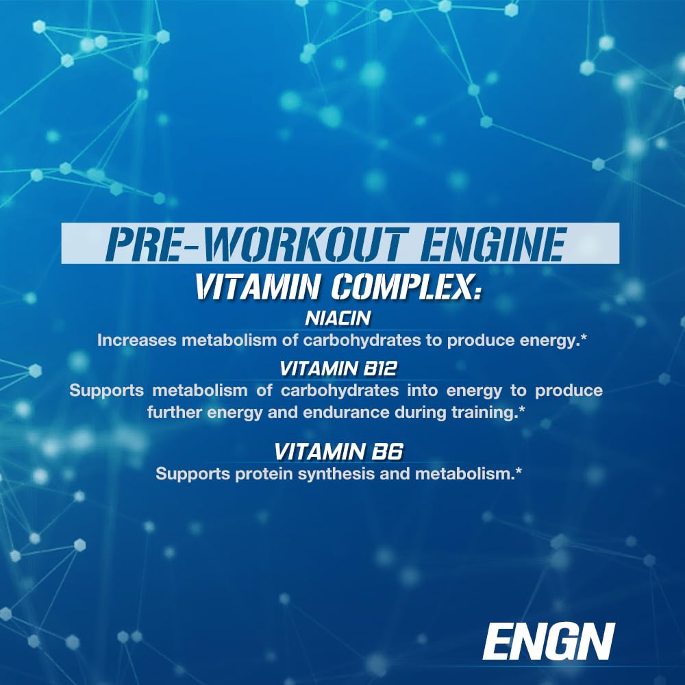 EVL ENGN blue Raz tub and glass depict a refreshing energy boost for workouts.