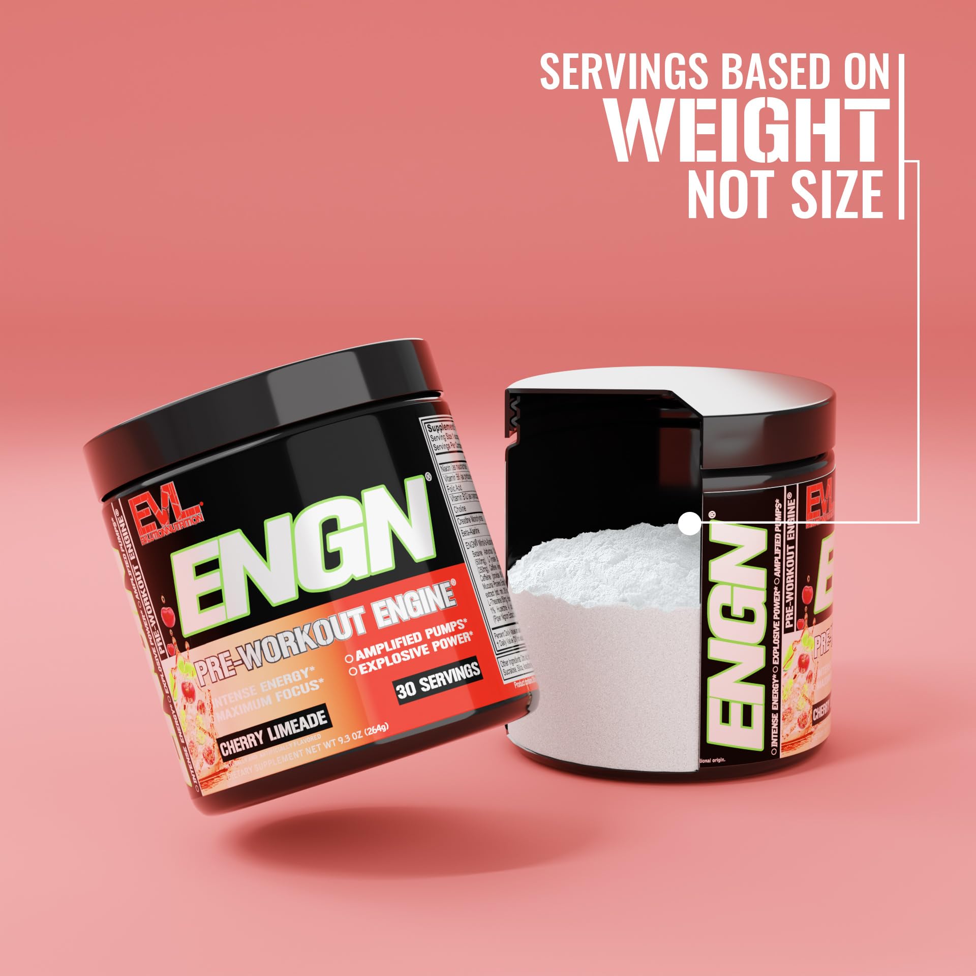 EVL ENGN preworkout label packaging highlights clean ingredient standards.