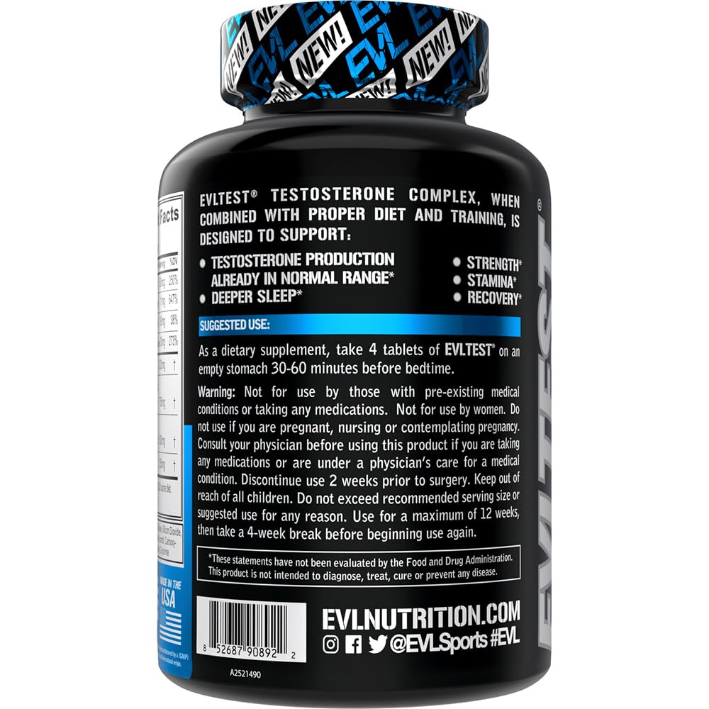 EVL Complete capsules designed for post-workout recovery and testosterone support.