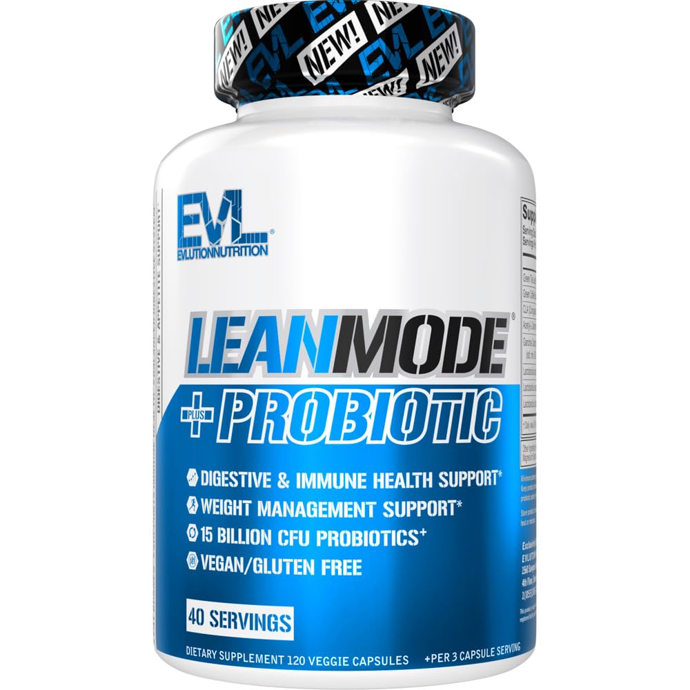 EVLUTION LeanMode bottle with capsules promoting digestive support
