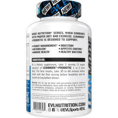 EVLUTION LeanMode label showing green tea and CLA ingredients