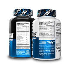 EVL Tyrosine Yohimbe blend bottle suggests energy and focus for workouts.