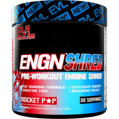 EVLution Ultimate Pre Workout Rocket Pop bottle ready for an energized training session.
