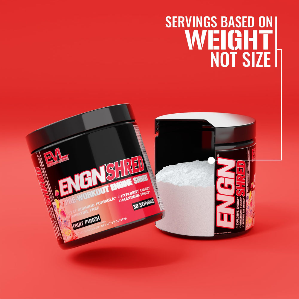 EVL Ultimate Pre Workout serving scoop reveals precise dosing for reliable sessions