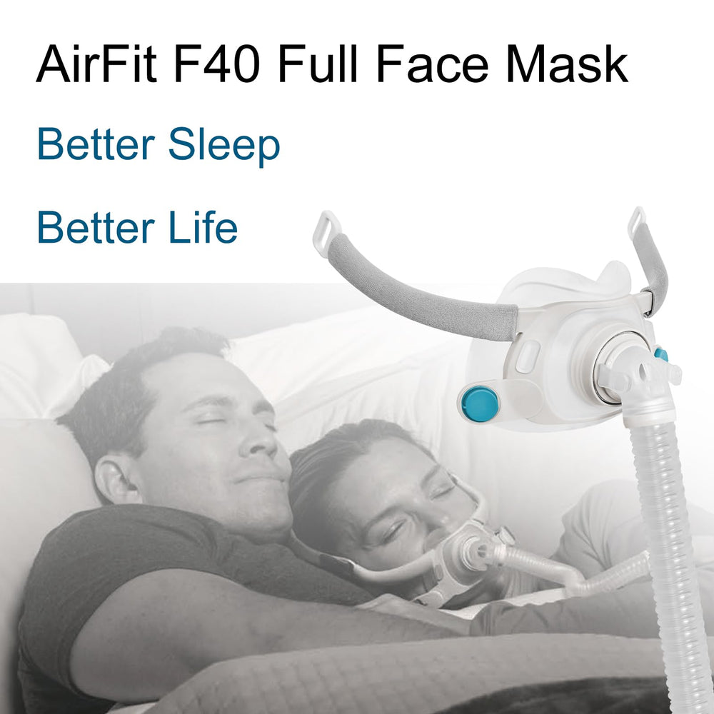 EvoClean AirFit F40 elbow assembly supports flexible night-time positioning.