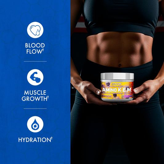 Measuring scoop with Evogen Amino K.E.M. promotes precise dosing.