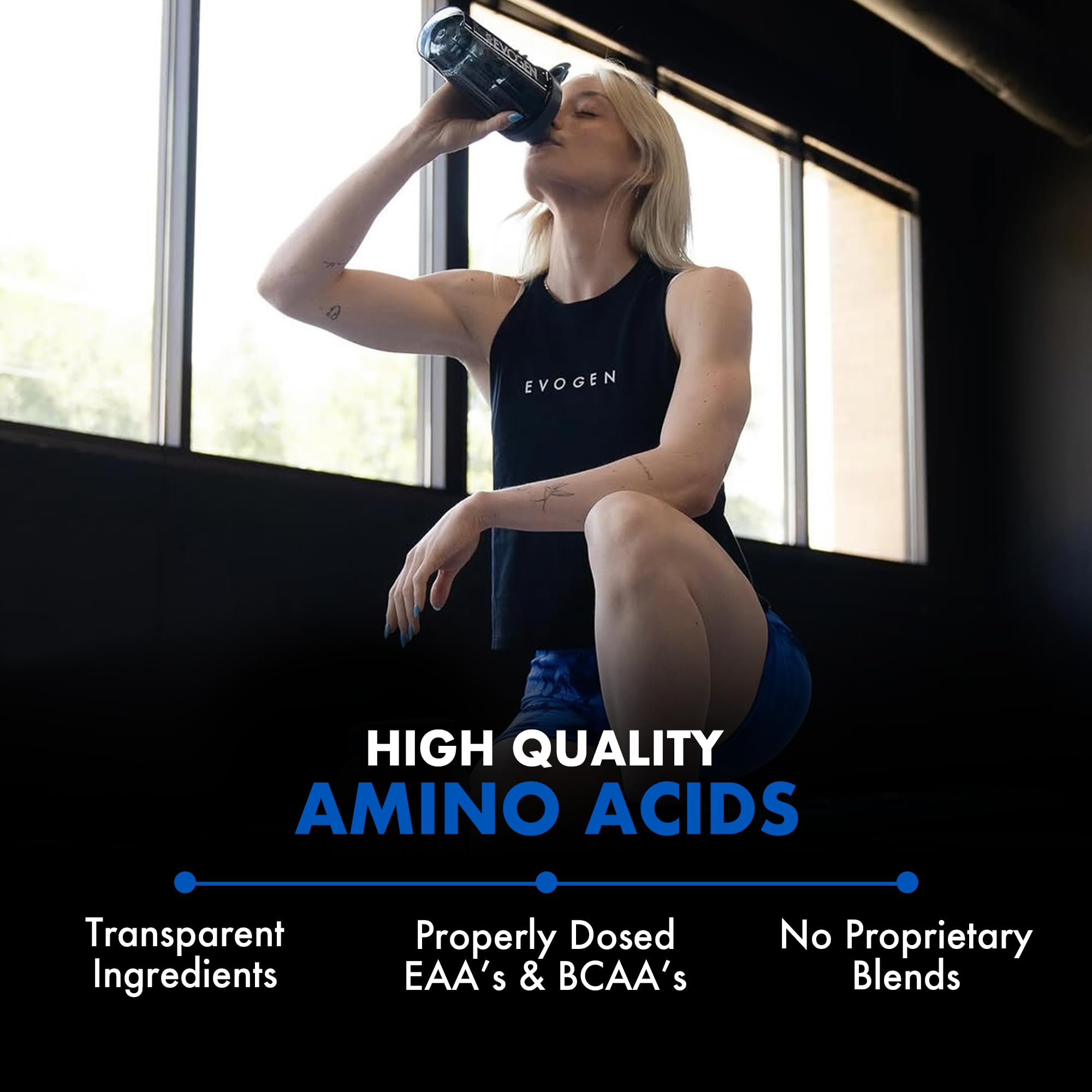 Evogen Amino K.E.M. scoop showing precise serving for consistency