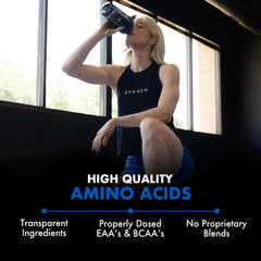 Evogen Amino K.E.M. scoop showing precise serving for consistency