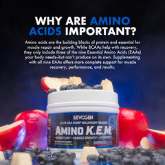 Evogen Amino K.E.M. workout-scene shows hydration and performance support.