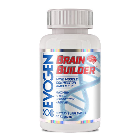 Evogen Brain Builder bottle front for daily focus and performance.