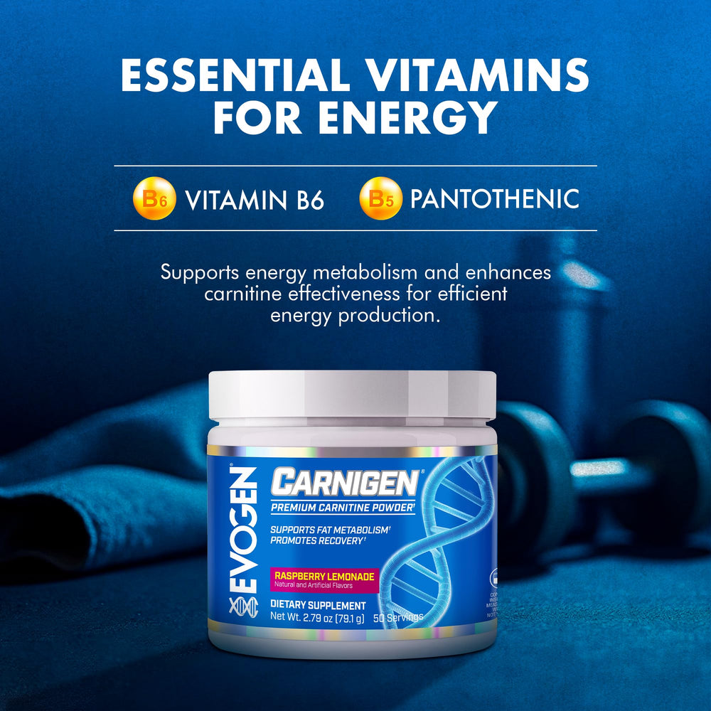Evogen Carnigen BioPerine closeup highlights absorption-enhancing feature.