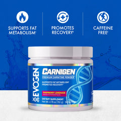 Evogen Carnigen powder scoop shows precise serving for consistent use.