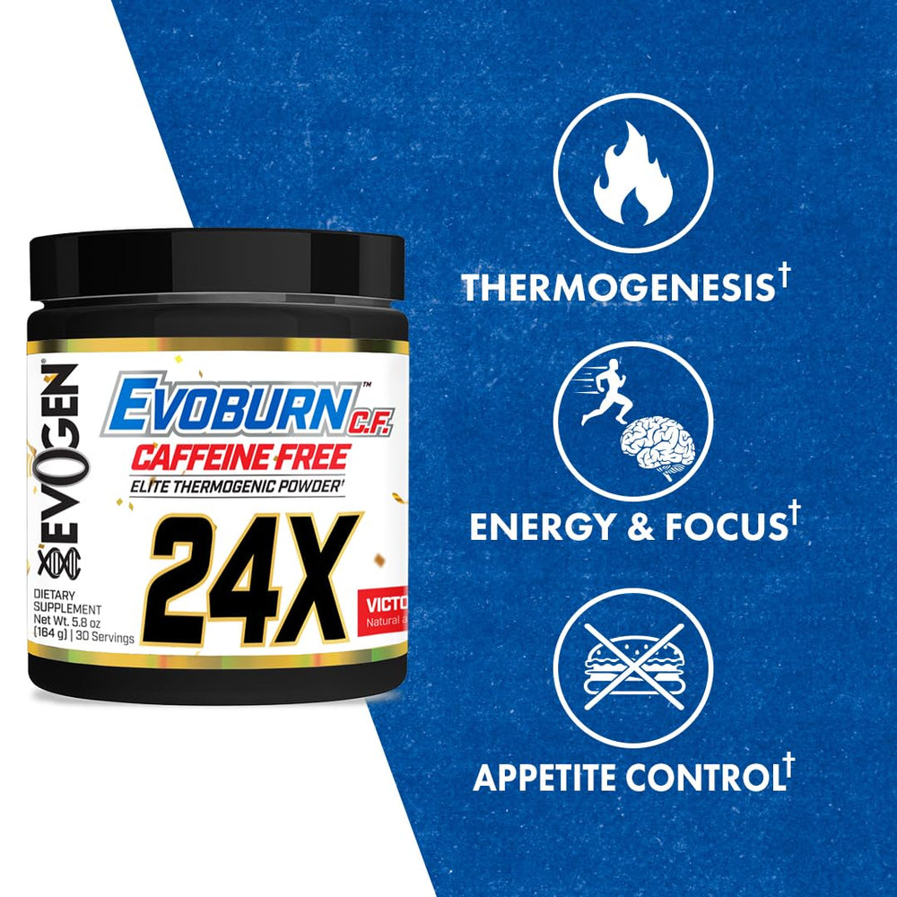 Evogen Evoburn Caffeine Free capsules ready for daily use and dosing