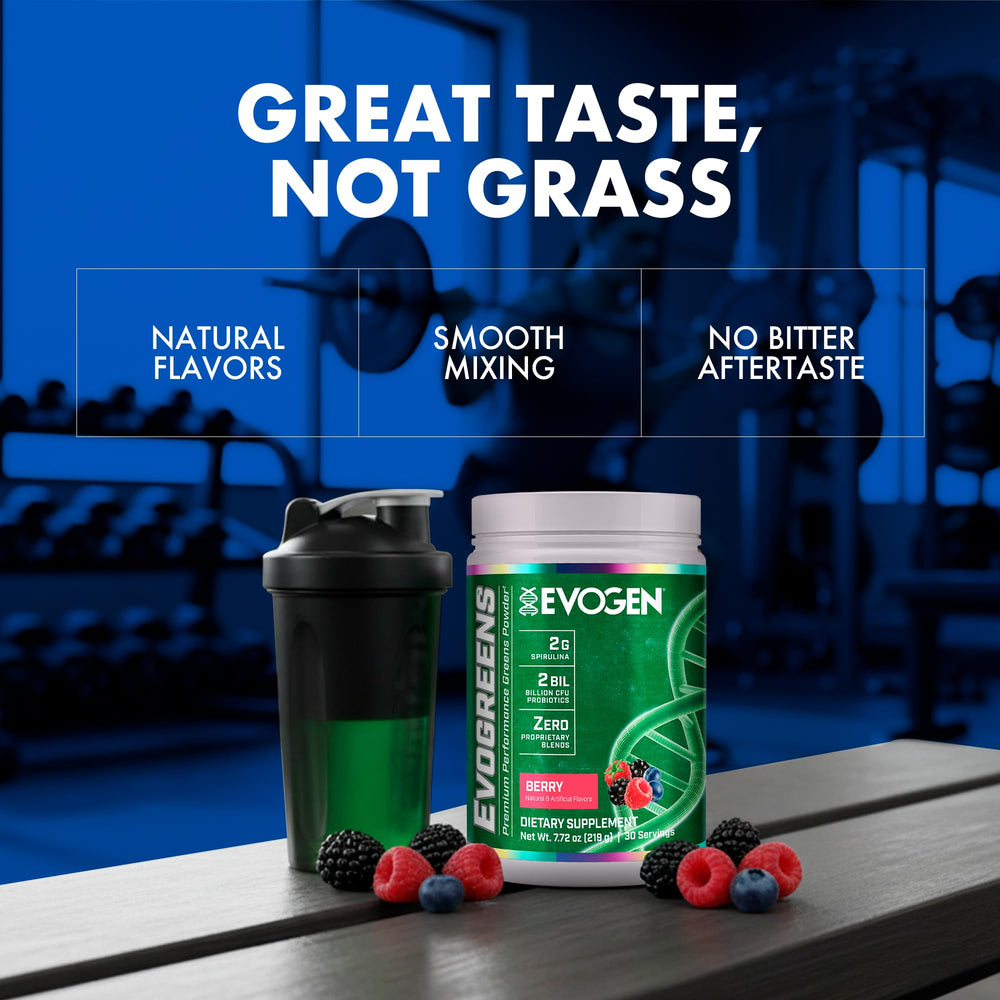 Evogen Evogreens berry pour into glass for daily hydration