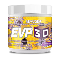 Evogen EVP-3D bottle pour in BlackBerry Lemonade flavor for a quick pre-workout boost
