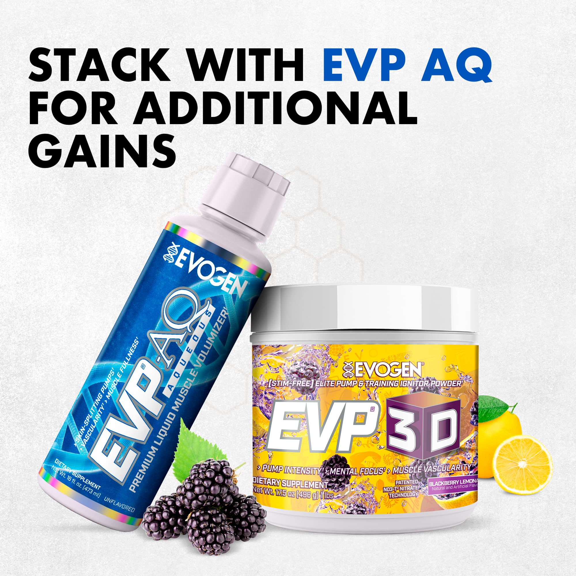 Evogen EVP-3D brand logo for recognizable, science-backed pre-workout