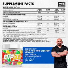 Evogen EVP 3D scoop measuring for precise pre-workout doses