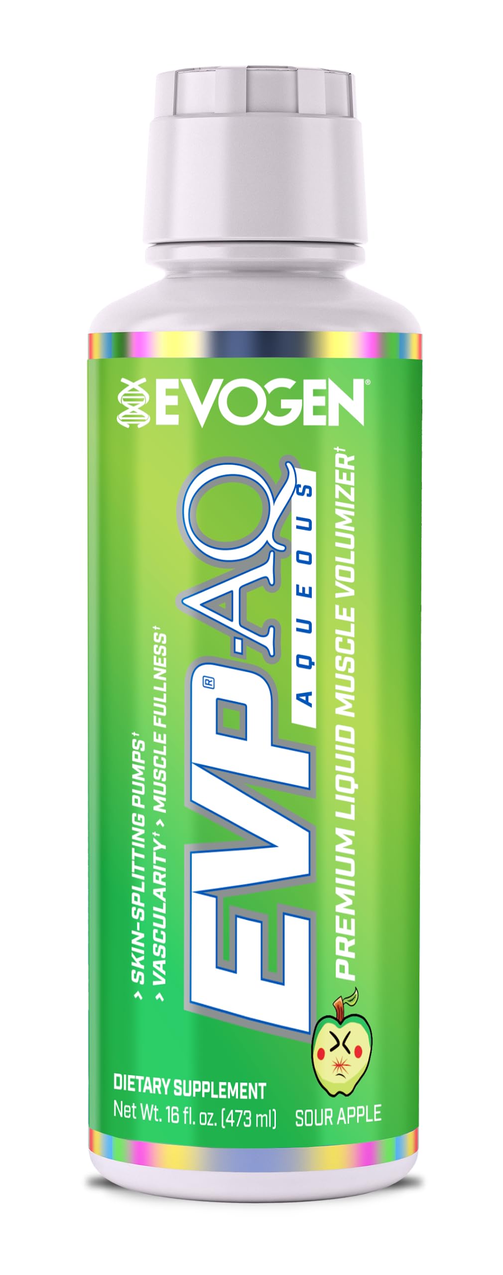 Evogen EVP AQ bottle front highlighting hydration-focused pre-workout formula.