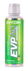 Evogen EVP AQ bottle front highlighting hydration-focused pre-workout formula.
