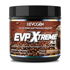 Evogen EVP Xtreme NO iced mocha bottle for clean pre-workout energy